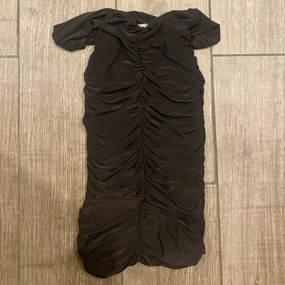 ASOS Black Ruched Mini Dress - Picture 6 of 6